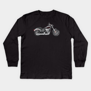 Harley-Davidson Dyna Low Rider silver, s Kids Long Sleeve T-Shirt